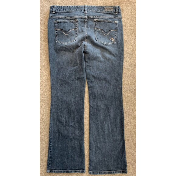 Harley Davidson Bootcut Jeans Womens 14 Mid Rise Faded Black Comfort Denim - Picture 3 of 7